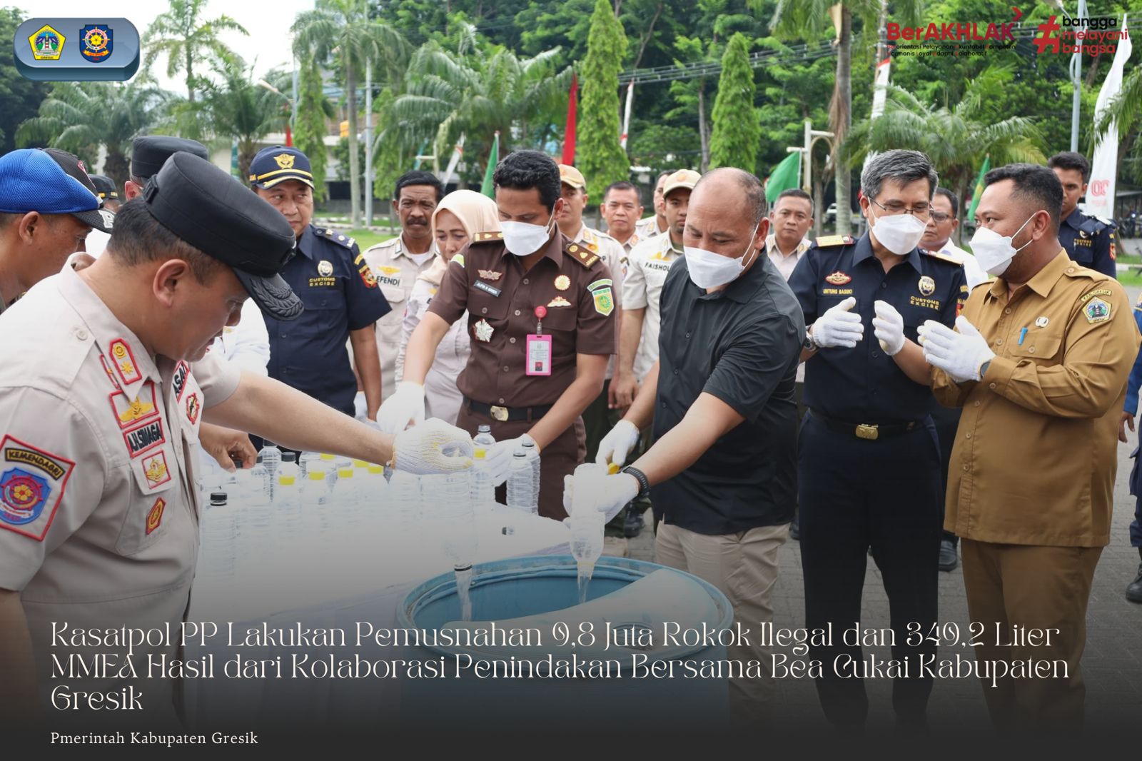 9,8 Juta Batang Rokok Ilegal Dimusnahkan, Bea Cukai dan Satpol PP Gresik Perkuat Sinergi Anti-BKC Ilegal
